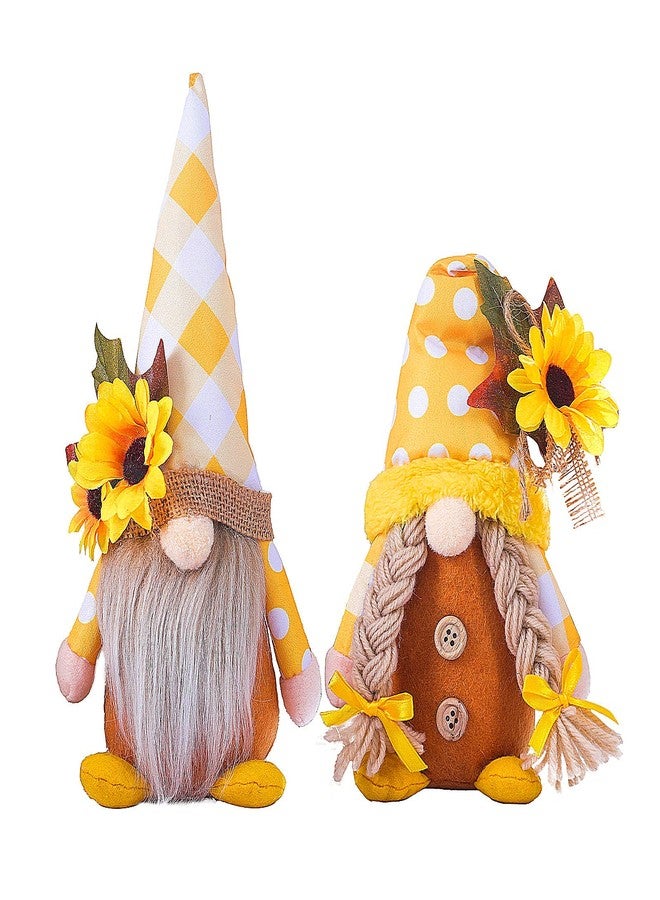 Eimilaly Sunflower Spring Gnomes Decorations for Home, Tomte Gnomes Decor Set for Holiday Ornaments or Other Theme Party Gnome Decor - 2PCS - Image 1